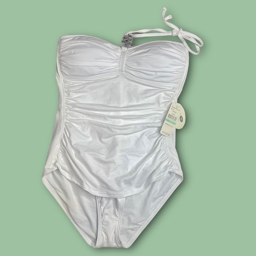 Brand New Y2K White Tommy Bahama One Piece Bathing Suit 🤍
